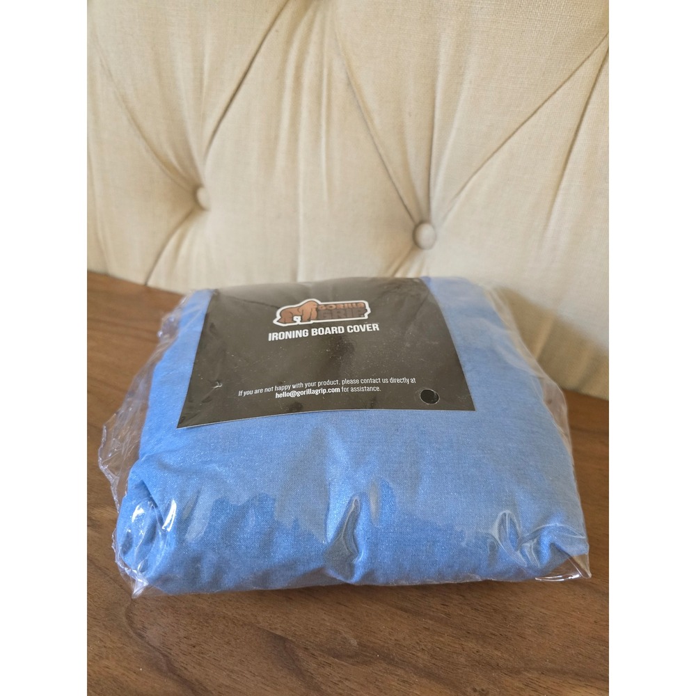 Gorilla Grip Ironing Board Cover Blue 15" x 54" New Cotton Cover - Picture 3 of 4